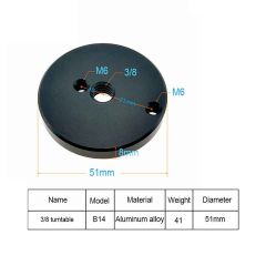 Adapter Plate 3/8 inch with 2x M6