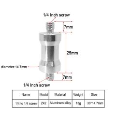 Adapter Screw 1/4 Inch Male to 1/4 Inch Male Adapter Z42