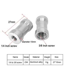 Adapter Screw 3/8 Inch Female to 1/4 Inch Female Adapter Z38