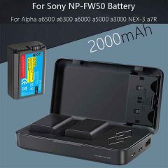 Sony NP-FW50 Dual USB Charger and Powerbank - Compatible. Batteries sold separately.