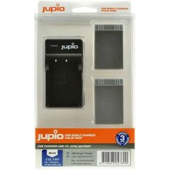 Jupio 2x Olympus BLS5 Batteries + USB Single Charger