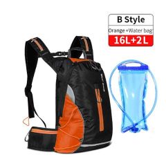 Orange 16L Hydration Backpack + 2L Water Bladder