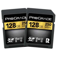 ProGrade Digital 128GB SDXC UHS-II V60 250R Memory Card Twin Pack