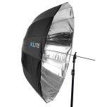 Xlite Deep Parabolic Black / Silver Umbrella 130cm