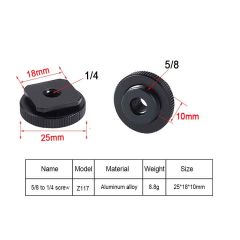 Hot Shoe Adapter Screw 1/4 inch to 5/8 inch Z117