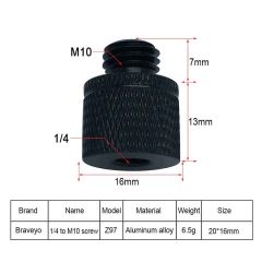 Adapter Screw M10 to 1/4 inch