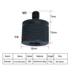 Adapter Screw M5 to 1/4 inch