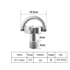D Ring 1/4-11 inch Adapter Screw S15
