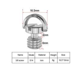 D Ring 3/8 inch Adapter Screw S14
