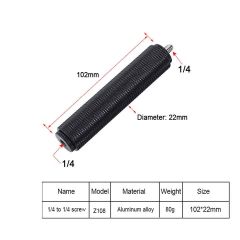 Long Extending Adapter Screw 1/4 inch Female to 1/4 Male Z108
