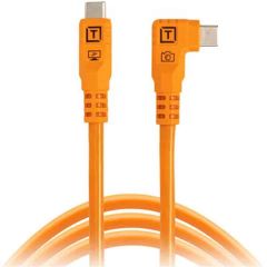 Tether Tools TetherPro Optima 10G USB-C 1.8m Straight To Right - Orange - CUC06RTG2-ORG