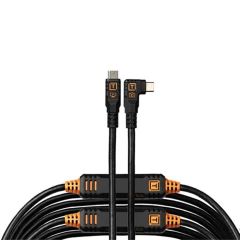 Tether Tools TetherPro Optima 10G USB-C 9.4m Straight To Right - Black - CUC31RTG2-BLK