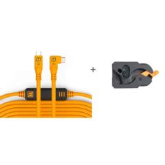 Tether Tools Tetherguard 9.4m USB-C Leverlock & Cable Kit Orange - LLPC31RT2-ORG