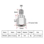 Adapter Screw 8mm Male M6 to 1/4 inch Female