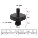 Adapter Screw Male M4 to 1/4 inch Male