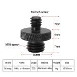 Adapter Screw Male M10 to 1/4 inch Male