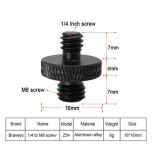 Adapter Screw Male M8 to 1/4 inch Male
