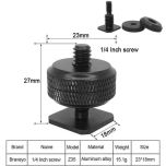 Hot Shoe Adapter to 27mm 1/4 inch Male Screw