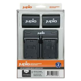 2 x Jupio Sony NP-FZ100 Batteries + Dual USB Charger