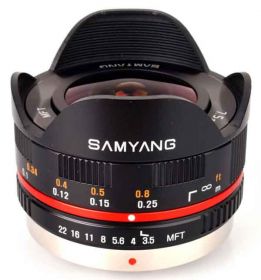 Samyang 7.5mm f/3.5 Wide-Angle Fisheye Lens for Micro 4/3
