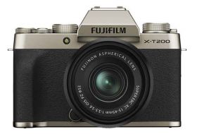 Fujifilm X-T200 Mirrorless Camera Champagne Gold + XC15-45mm Lens