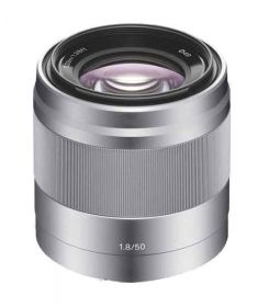 Sony E 50mm F/1.8 OSS E-Mount Lens - Silver