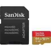 SanDisk 64GB Extreme MicroSDXC UHS-I 160mb/s V30 A2 Memory Card 