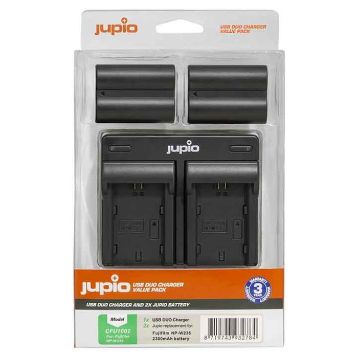 $172 Jupio 2x Fujifilm X-T5 X-T4 NP-W235 Batteries + Charger IN